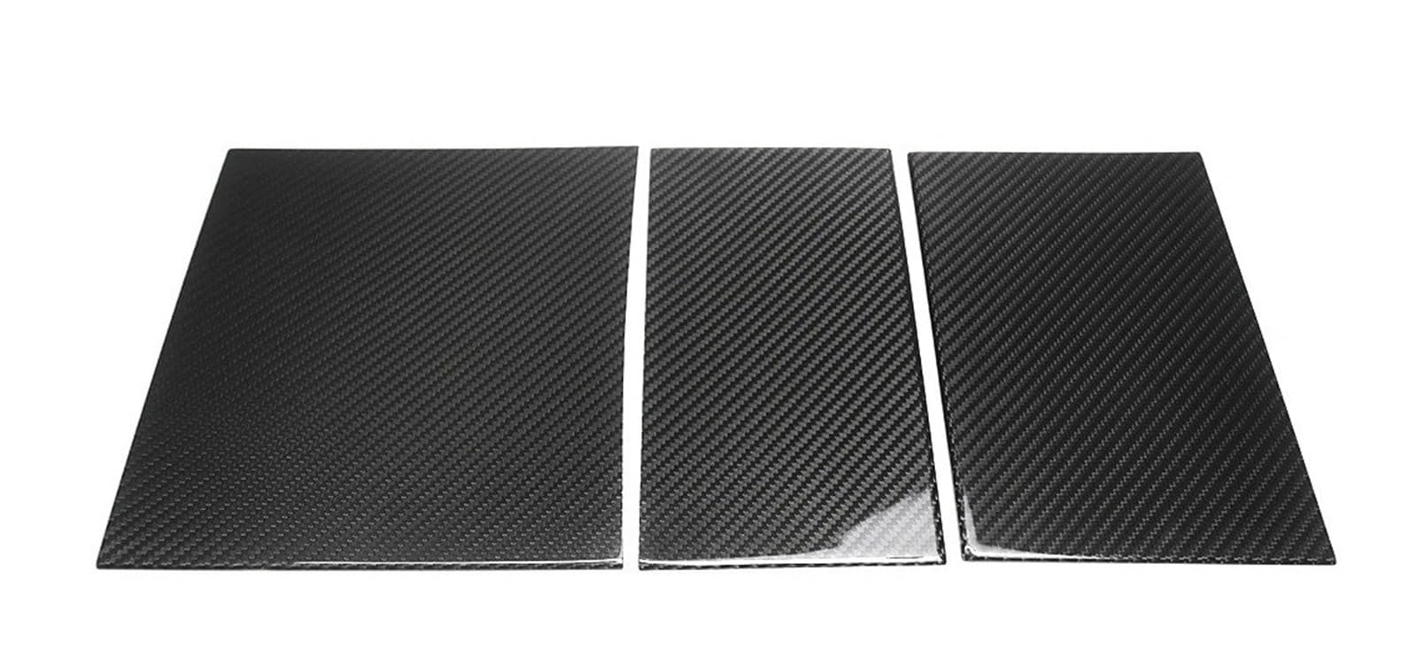 Mittelkonsole Dekor Für Tesla Für Modell 3 2024 2025 3 Teilige Kohlefaser Innenraumverkleidung Für Die Mittelkonsole Der Armlehne Interieurleisten(Glossy Carbon) von Mtuqvma