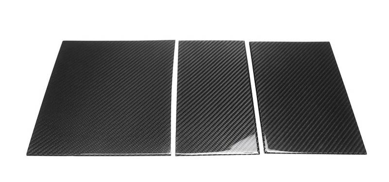 Mittelkonsole Dekor Für Tesla Für Modell 3 2024 2025 3 Teilige Kohlefaser Innenraumverkleidung Für Die Mittelkonsole Der Armlehne Interieurleisten(Glossy Carbon) von Mtuqvma