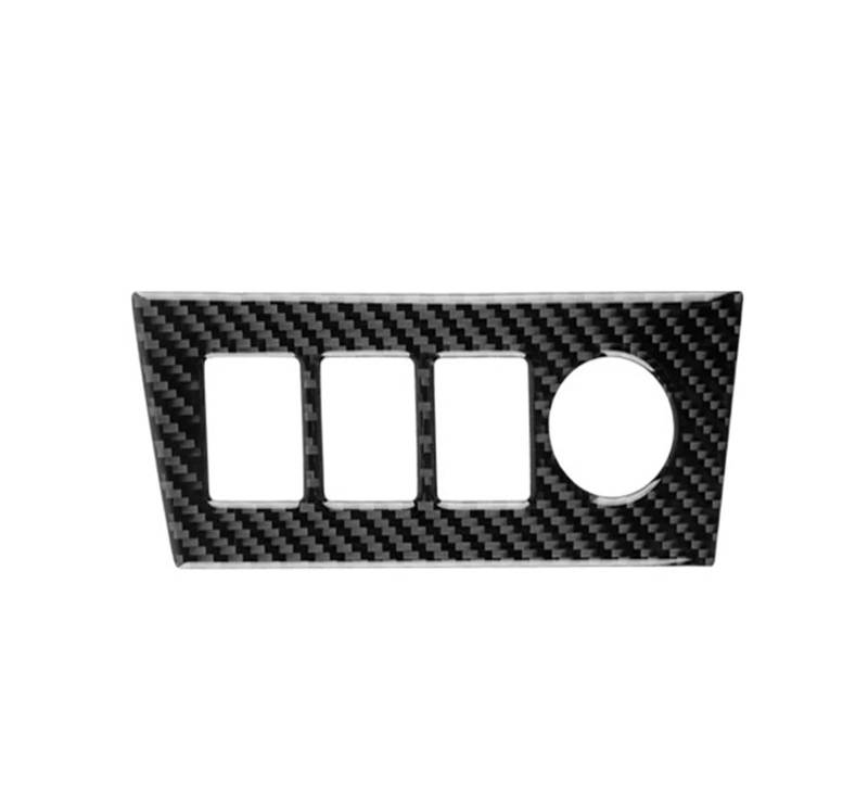 Mittelkonsole Dekor Für Toyota Für RAV4 2006-2012 LHD RHD Echt Weiche Carbon Faser Aufkleber Auto Zigarettenanzünder Panel Trim Interieurleisten(Black Carbon) von Mtuqvma