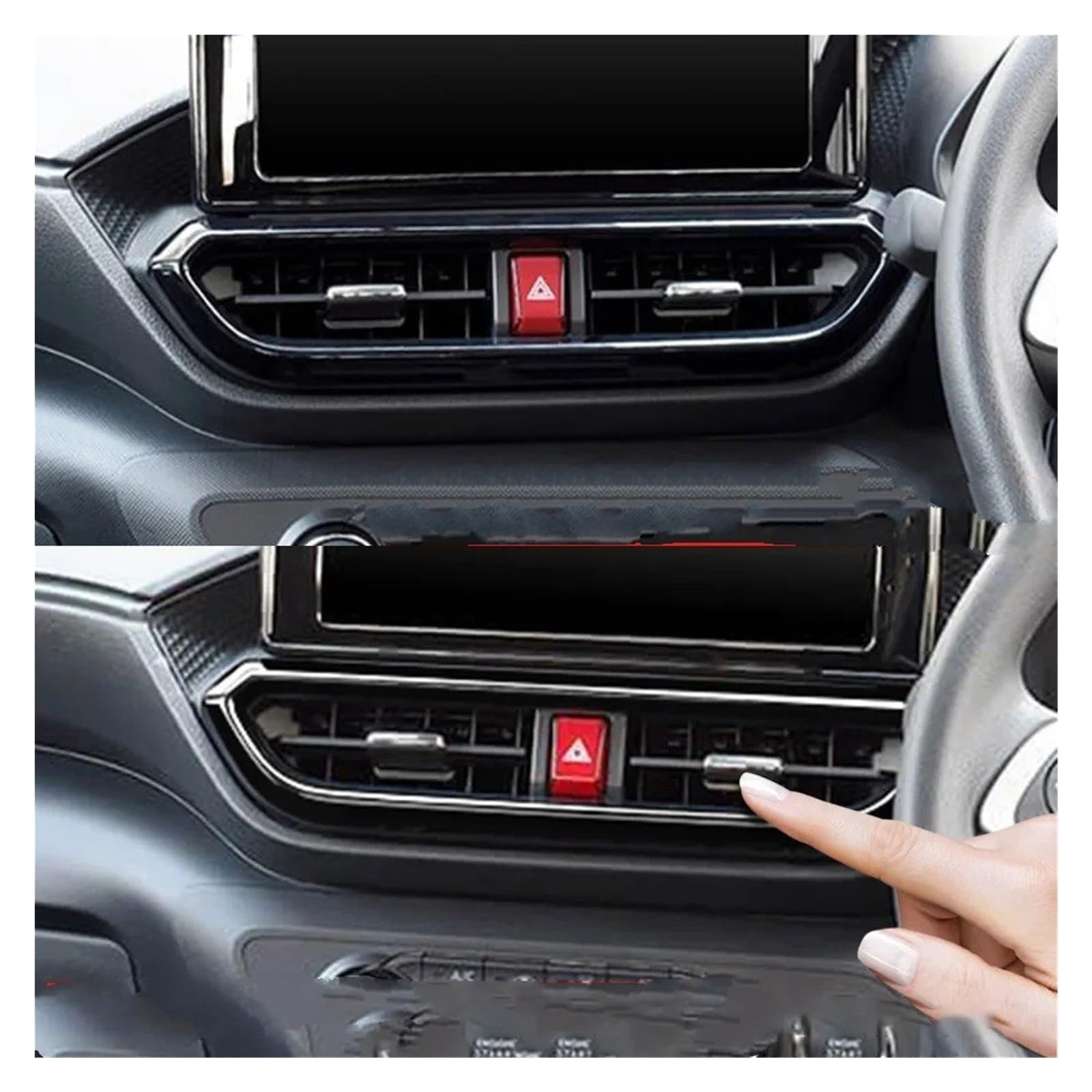 Mittelkonsole Dekor Für Toyota Für Raize A200 2020 2021 2022 RHD Schwarz Center Console Getriebe Armlehne Box Panel Abdeckung Trim Fenster Schalter Interieurleisten(I) von Mtuqvma