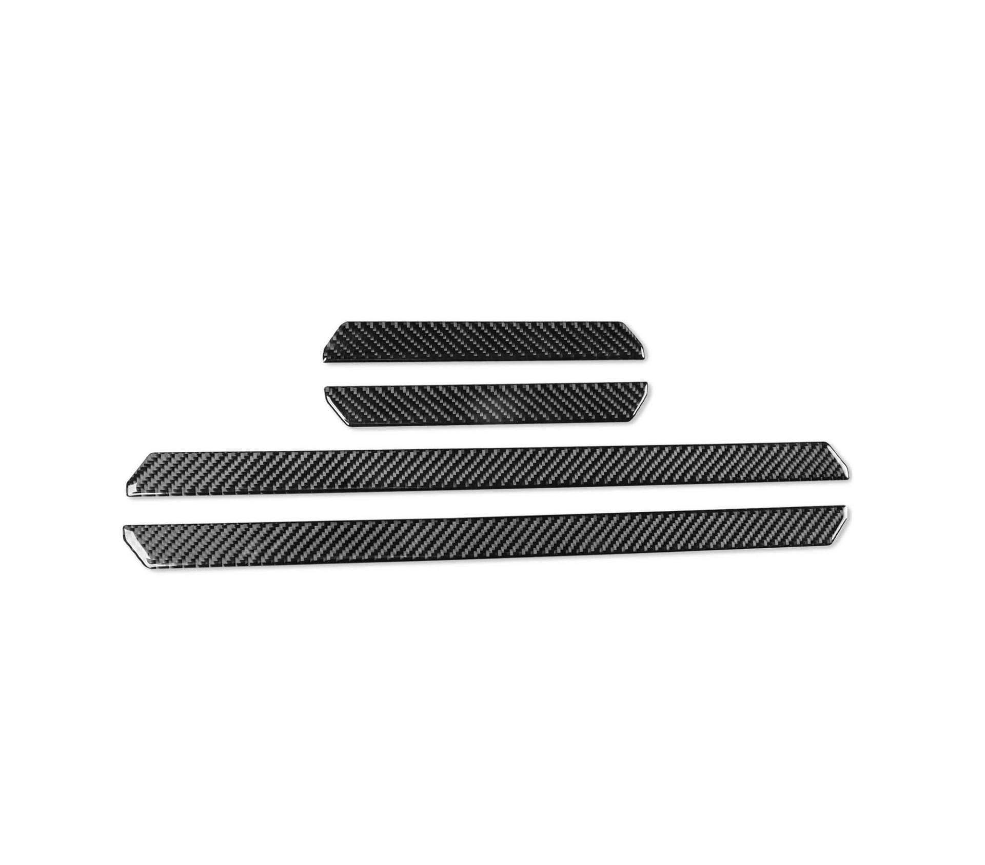 Mittelkonsole Dekor Für VW Für Golf 8 Für GTI Für MK8 2021-2023 Carbon Fiber Tür Willkommen Pedal Panel Streifen Auto Innen Zubehör Dekorative Aufkleber Interieurleisten(Schwarz) von Mtuqvma