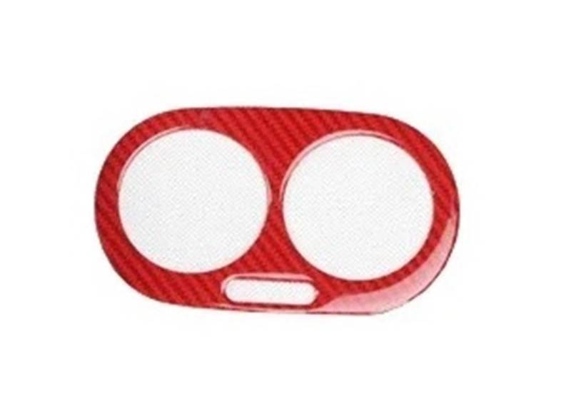 Mittelkonsole Dekor Für VW Für Tiguan Für Line 2007-2015 Auto Rücksitz Klimaanlage AC Vent Outlet Abdeckung Trim Aufkleber Interieurleisten(Carbon Fiber red) von Mtuqvma
