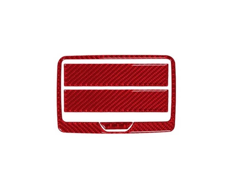 Mittelkonsole Dekor Für X3 F25 Für X4 F26 2011-2017 Carbon Fiber Hinten Armlehne Wasser Tasse Rahmen Aufkleber Auto Innen Dekorative Interieurleisten(Red) von Mtuqvma