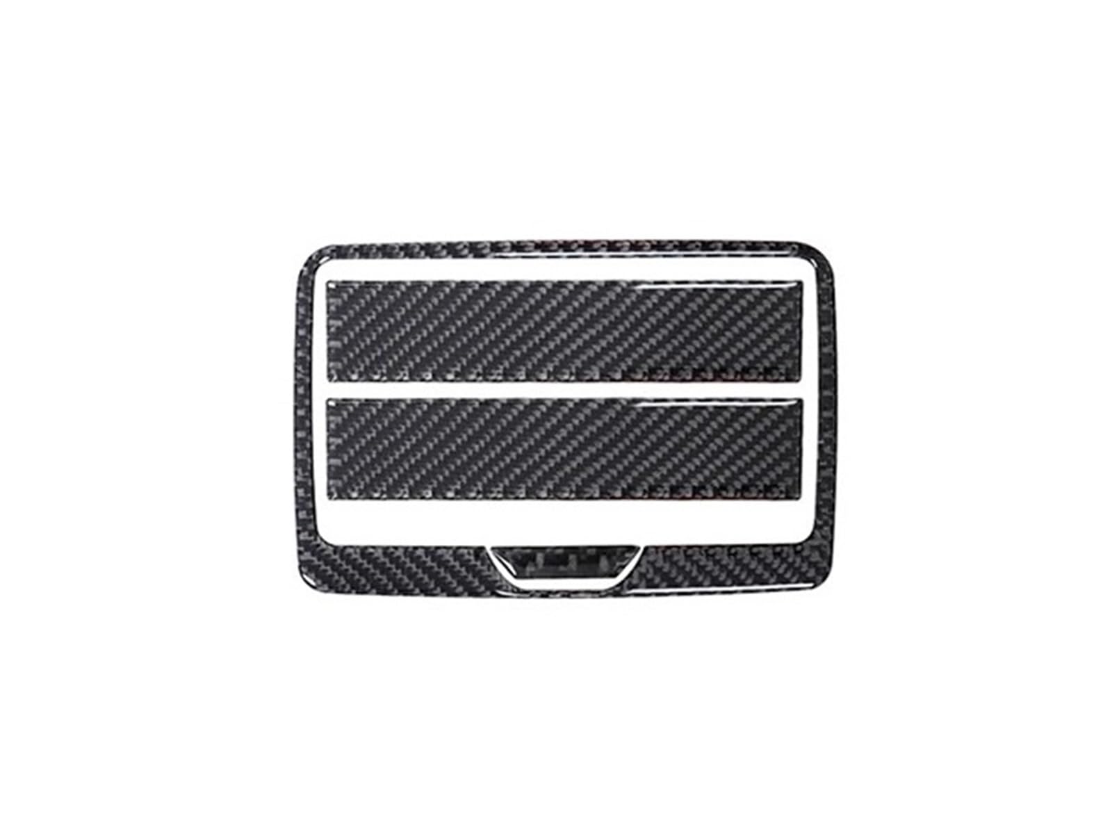 Mittelkonsole Dekor Für X3 F25 Für X4 F26 2011-2017 Carbon Fiber Hinten Armlehne Wasser Tasse Rahmen Aufkleber Auto Innen Dekorative Interieurleisten(Schwarz) von Mtuqvma