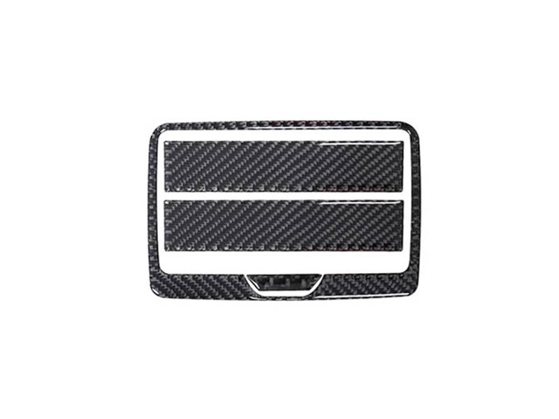 Mittelkonsole Dekor Für X3 F25 Für X4 F26 2011-2017 Carbon Fiber Hinten Armlehne Wasser Tasse Rahmen Aufkleber Auto Innen Dekorative Interieurleisten(Schwarz) von Mtuqvma