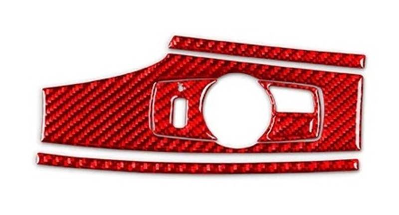 Mittelkonsole Dekor Für X3 F25 Für X4 F26 2011-2017 Kohlefaser Scheinwerferschalter Bedienfeldabdeckung Autoinnenausstattung Dekorative Aufkleber Interieurleisten(3 RED RHD) von Mtuqvma