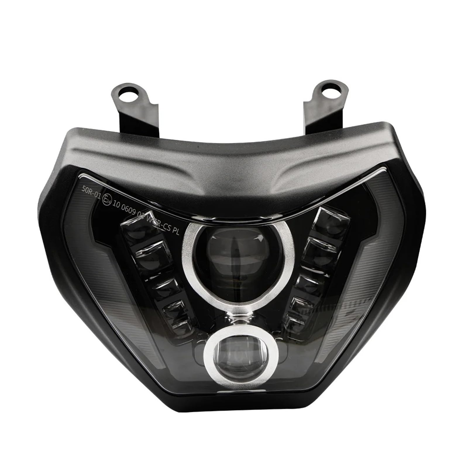 Mtuqvma Motorradscheinwerfer Für MT07 2014-2019 Für MT09 Für FZ09 2014-2016 Schwarz Motorrad Scheinwerfer Scheinwerfer Lampe Frontscheinwerfer(MT0914-16 MT0718-20) von Mtuqvma