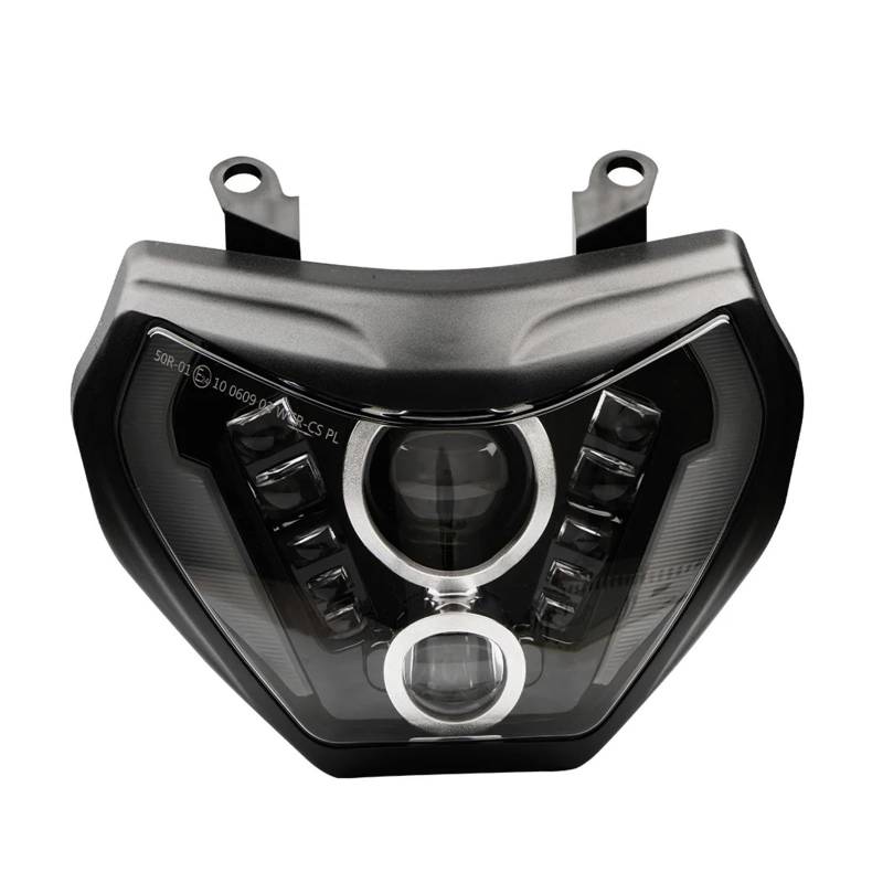 Mtuqvma Motorradscheinwerfer Für MT07 2014-2019 Für MT09 Für FZ09 2014-2016 Schwarz Motorrad Scheinwerfer Scheinwerfer Lampe Frontscheinwerfer(MT0914-16 MT0718-20) von Mtuqvma