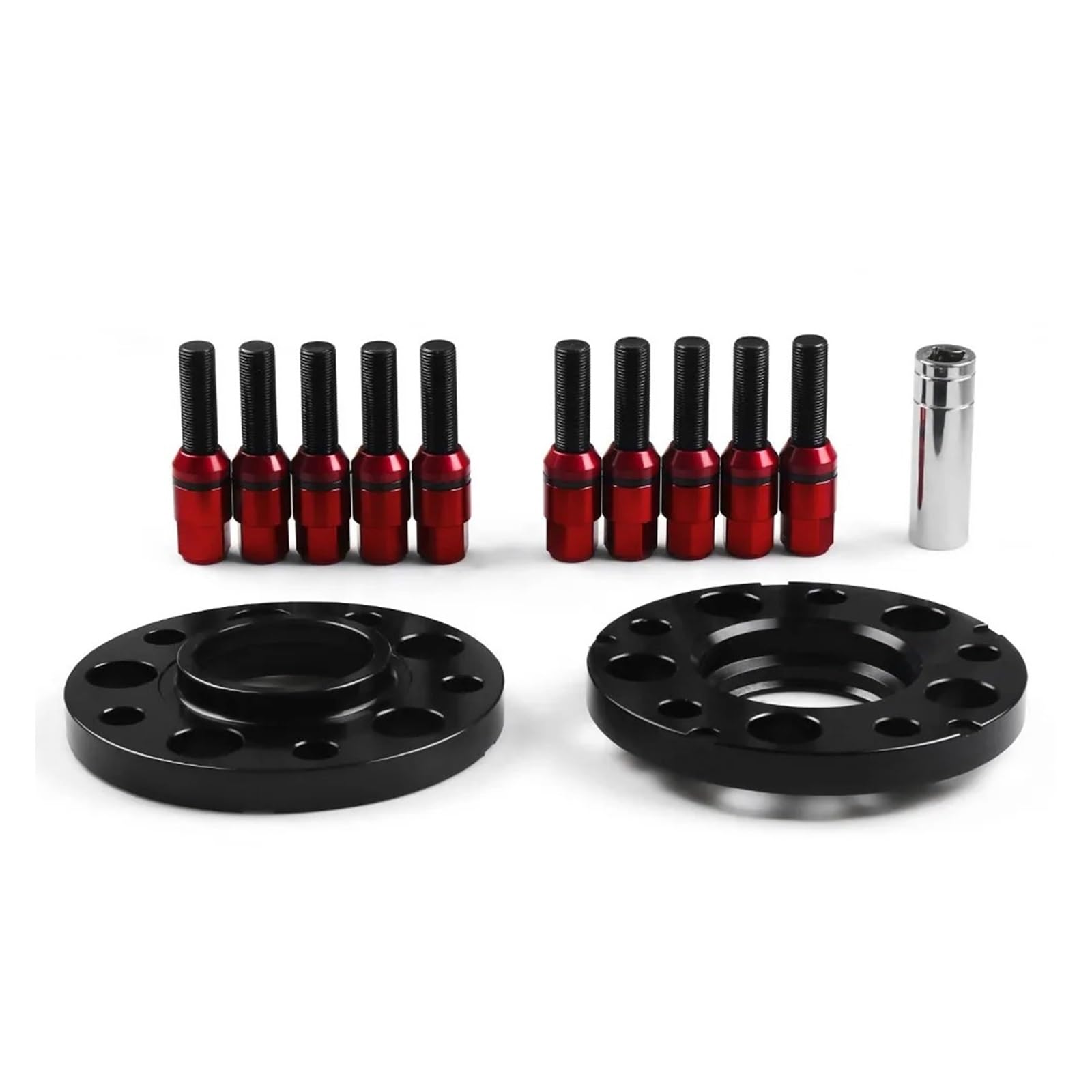 Spurverbreiterungen Für F-Serie F10 F12 F13 F01 F02 F30 15 Mm 72,56 Mm 5 X 120 Mm Hubcentric Spurverbreiterungen M14 X 1,25 Kegelschrauben Auto Rad Distanzstück Adapter(Red Bolts) von Mtuqvma