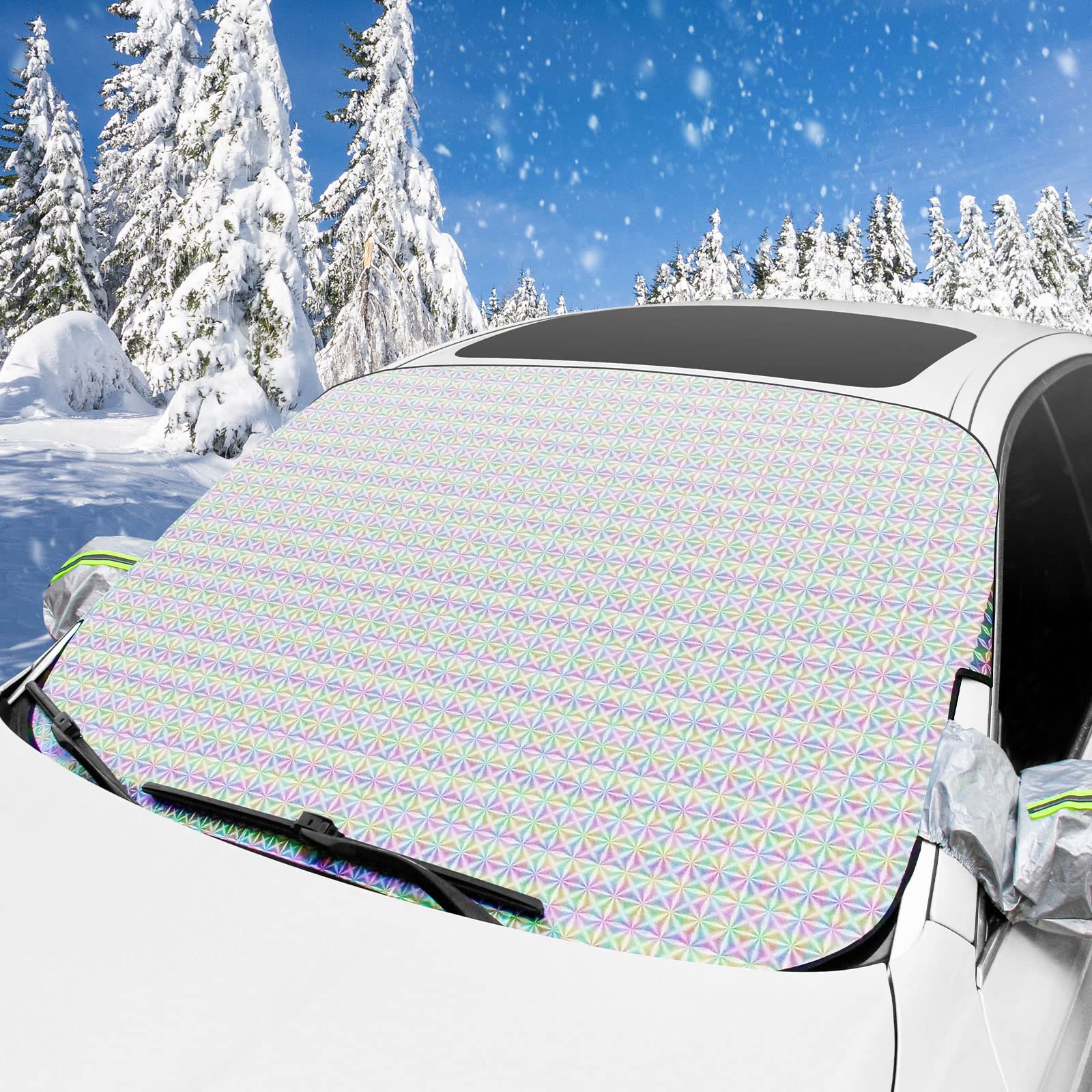 Mture Frontscheibenabdeckung Auto Winter, Faltbare Scheibenabdeckung Sonnenschutz Auto Frontscheibe und Autospiegel-Abdeckung, Eisschutzfolie für UV-Strahlung, Schnee, Frost und Staubschutz, 183x102cm Mture Frontscheibenabdeckung Auto Winter, Faltbare Scheibenabdeckung Sonnenschutz Auto Frontscheibe und Autospiegel-Abdeckung, Eisschutzfolie für UV-Strahlung, Schnee, Frost und Staubschutz, 183x102cm von Mture