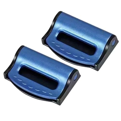 2PCS Auto Sicherheitsgurt Versteller, Auto Sicherheitsgurt Clip für Erwachsene &Kinder, Schulter Nackenschutz Gurt Versteller (Blau) von MuStone