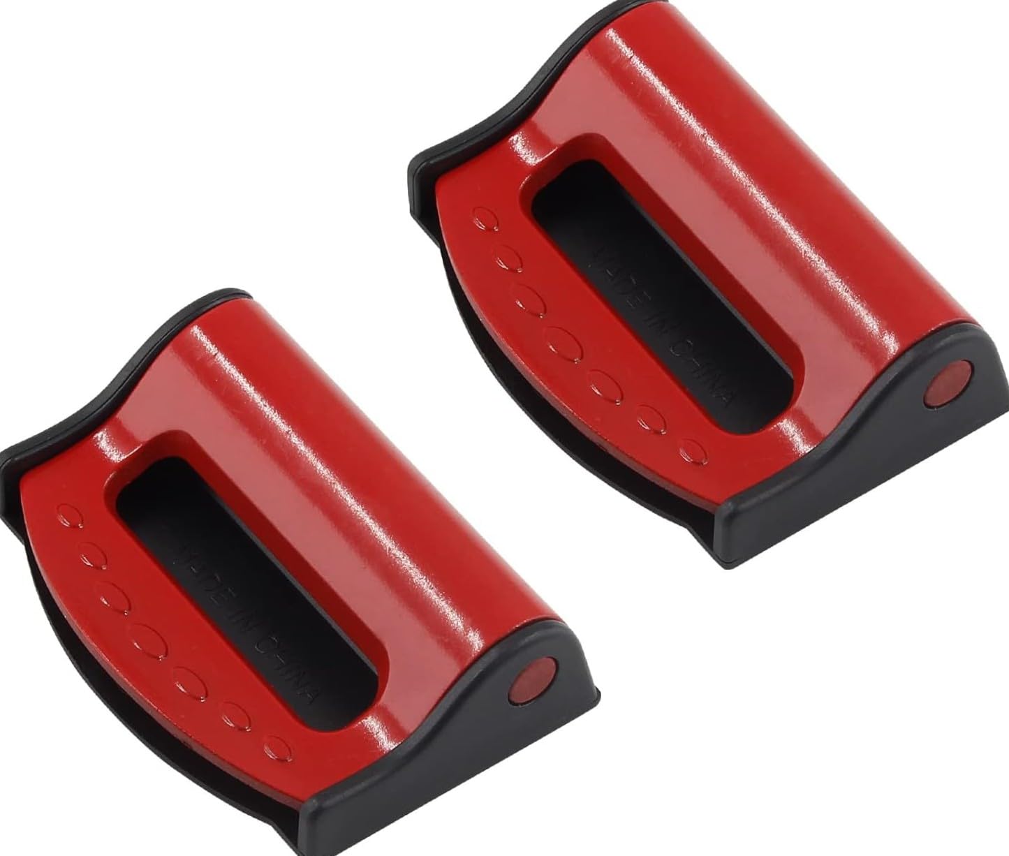 2PCS Auto Sicherheitsgurt Versteller, Auto Sicherheitsgurt Clip für Erwachsene &Kinder, Schulter Nackenschutz Gurt Versteller (Rot) von MuStone