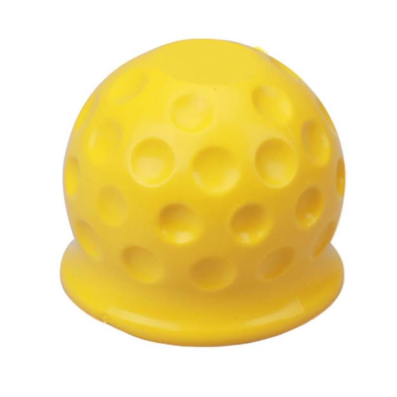 MuStone Anhängerkupplung Ball Abdeckung, Gummi Abschleppkupplung Ball 50mm Abdeckung, Protector Ersatz Zubehör für RV, LKW, Boot, Anhänger (Gelb) von MuStone