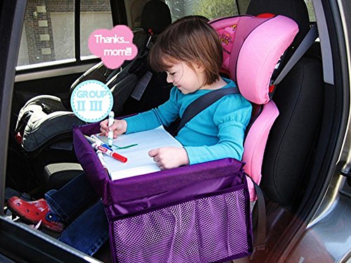 MuStone Tablett für Kinder auf Reisen, wasserdichtes Reisetablett, Auto-Organizer für Baby-Autositze, Spielen, Lernen, Aktivität, Zug, Flugzeug, Innen- und Außenbereiche, Reise von MuStone