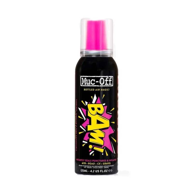 Muc-Off B.A.M! Reifendichtmittel Reifenreparaturset Inflate & Repair 125 ml - Spray - Sofortige Reparatur und Aufpumpen von Reifen - Geeignet für Straßen-, CX/Kies- und MTB-Reifen von Muc-Off