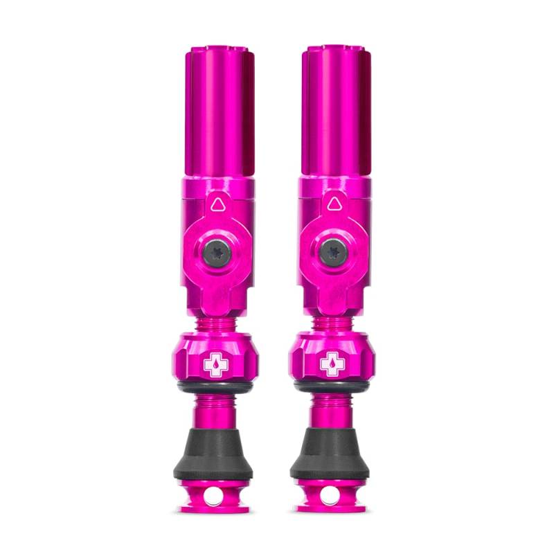 Muc-Off Big Bore Hybrid Tubeless Ventil, Pink 35 mm - Präzisionsgefertigte Staubschutzkappen mit Revolutionärer Airflow-Technologie - Fahrradventil Kappen für Tubeless MTB/Road/Gravel Bikes von Muc-Off