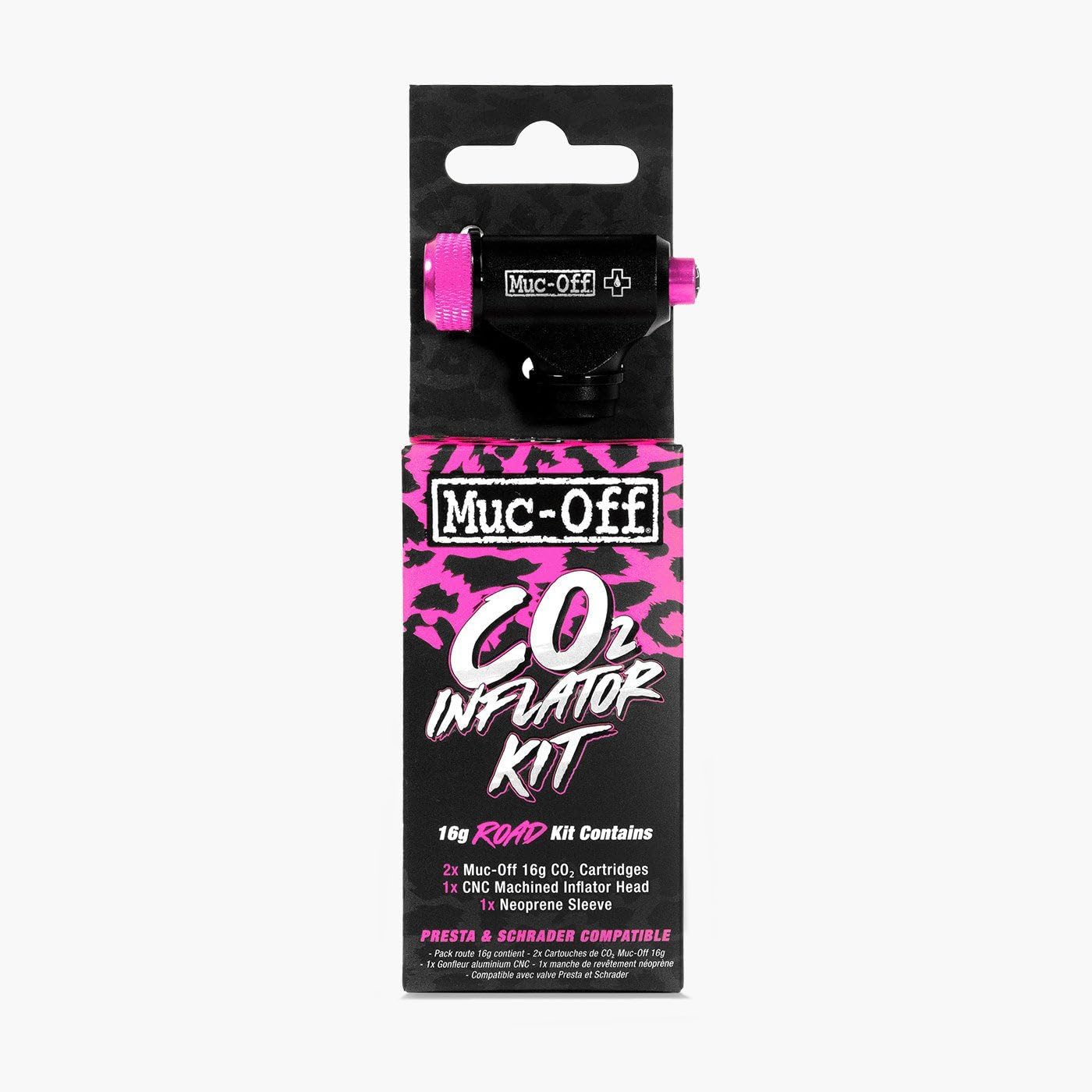 Muc-Off CO2 Inflator Kit, Rennrad - Co2 Pumpe Fahrrad für Rennräder mit Presta- oder Schrader- Fahrrad Ventilen - Inklusive 2 Co2 Kartuschen Fahrrad, Pumpenkopf und Hülle. Muc-Off CO2 Inflator Kit, Rennrad - Co2 Pumpe Fahrrad für Rennräder mit Presta- oder Schrader- Fahrrad Ventilen - Inklusive 2 Co2 Kartuschen Fahrrad, Pumpenkopf und Hülle. von Muc-Off