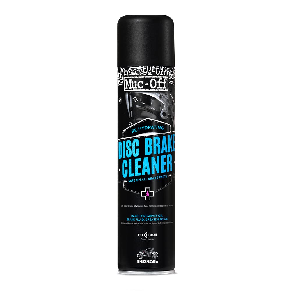 Muc-Off Disc Brake Cleaner, Scheibenbremsenreiniger, 400 ml - Hochwirksamer, Schnell Trocknender Motorrad Bremsenreiniger - Bremsenreiniger Spray Pflegt und Befeuchtet Scheibenbremsbeläge und Rotoren von Muc-Off