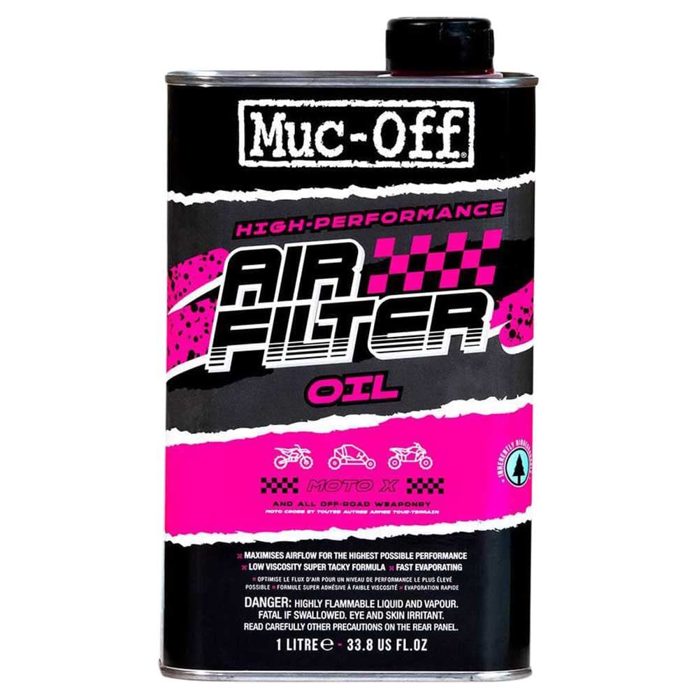 Muc-Off Luftfilteröl, 1 Liter – Hochleistungs-Luftfilteröl für Motorcross und Powersports – maximiert den Luftstrom und verlängert die Lebensdauer des Motors von Muc-Off