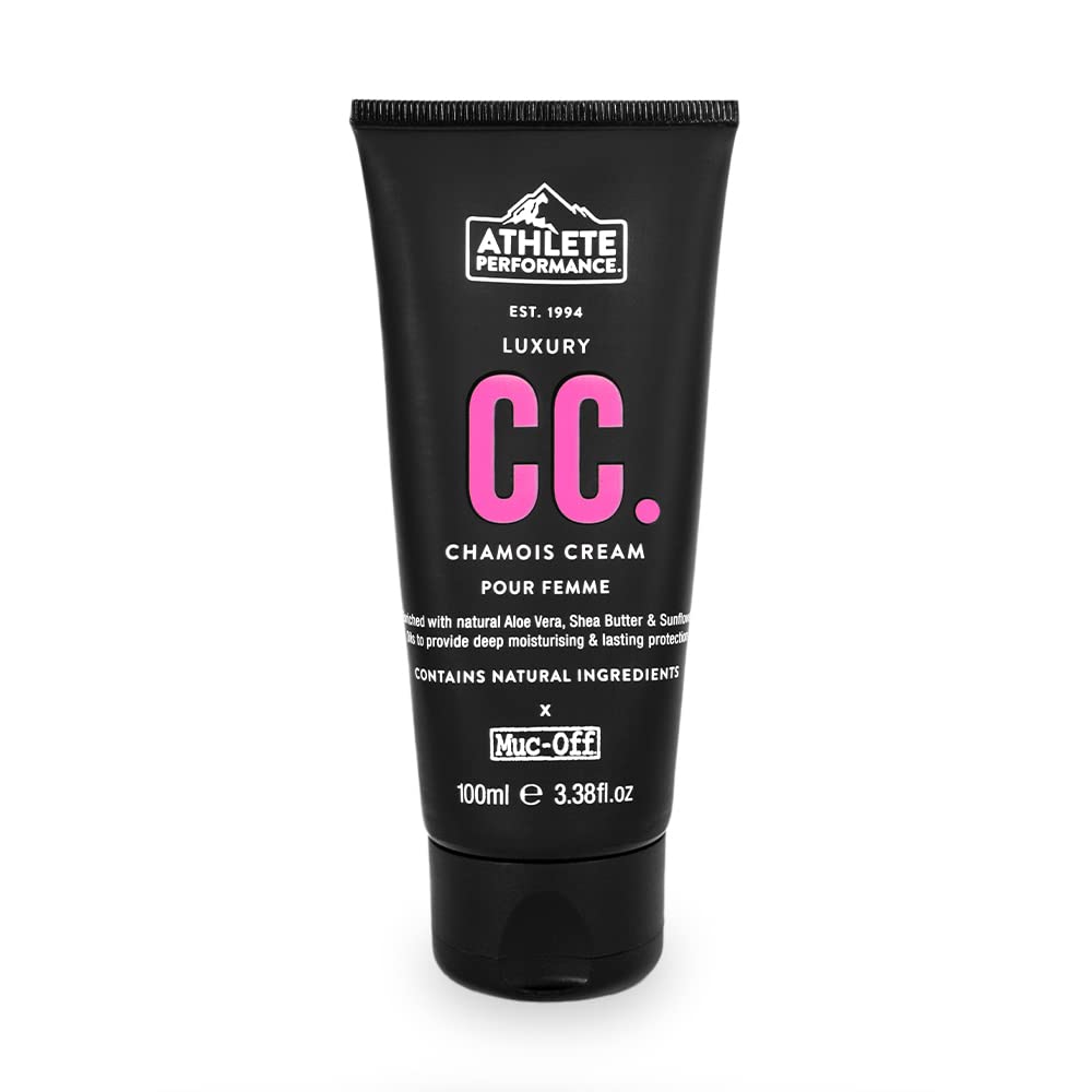 Muc-Off Luxus Sport Chamois-Creme für Frauen - 100 ml - Antibakterielle, feuchtigkeitsspendende Anti-Scheuer Hautcreme – Wundschutzcreme für Radsport von Muc-Off