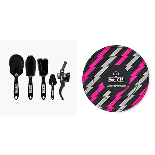Muc-Off MUC206 Pinsel-set, schwarz, 5 Stück & 189 Scheibenbremsen-Abdeckungen, waschbare Neopren Schutzhüllen für Fahrrad-Scheibenbremsen. Transport, 2er Set Schwarz/Rosa Muc-Off MUC206 Pinsel-set, schwarz, 5 Stück & 189 Scheibenbremsen-Abdeckungen, waschbare Neopren Schutzhüllen für Fahrrad-Scheibenbremsen. Transport, 2er Set Schwarz/Rosa von Muc-Off