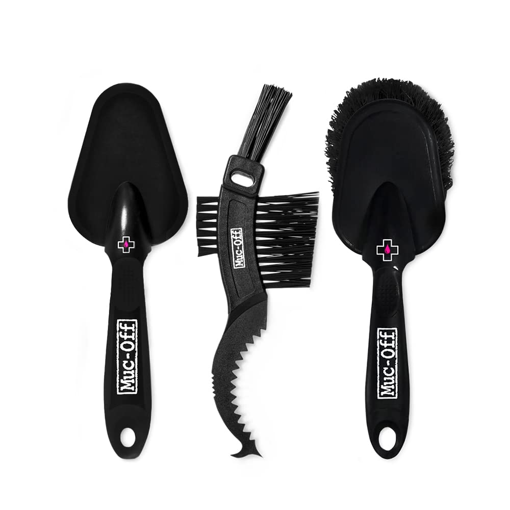 Muc-Off Premium Bürstenset - 3 Reinigungsbürsten für Fahrrad und Mountainbike mit Langlebigen Nylon Borsten und Ergonomischen Gummigriffen für Sanfteren Kontakt mit Material – Fahrrad Reinigungsset Muc-Off Premium Bürstenset - 3 Reinigungsbürsten für Fahrrad und Mountainbike mit Langlebigen Nylon Borsten und Ergonomischen Gummigriffen für Sanfteren Kontakt mit Material – Fahrrad Reinigungsset von Muc-Off