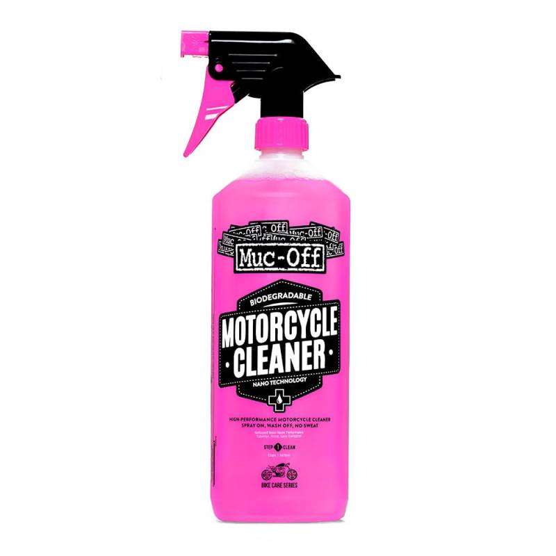 Muc Off Nano-Tech Motorcycle Cleaner Motorrad Reiniger 1 l - Hochwirksames, Biologisch Abbaubares Motorrad Reinigungsmittel Spray - Sicher auf Allen Oberflächen und für Alle Motorradtypen Geeignet von Muc-Off