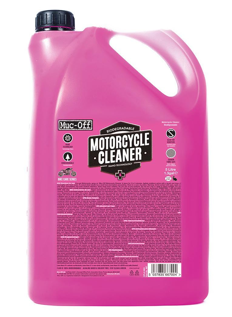 Muc Off Nano-Tech Motorcycle Cleaner Motorrad Reiniger, 5 l - Hochwirksames, Biologisch Abbaubares Motorrad Reinigungsmittel Spray - Sicher auf Allen Oberflächen und für Alle Motorradtypen Geeignet Muc Off Nano-Tech Motorcycle Cleaner Motorrad Reiniger, 5 l - Hochwirksames, Biologisch Abbaubares Motorrad Reinigungsmittel Spray - Sicher auf Allen Oberflächen und für Alle Motorradtypen Geeignet von Muc-Off