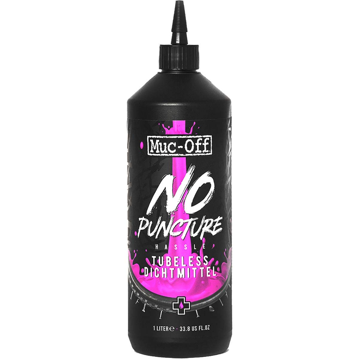 Muc Off No Puncture Hassle Tubeless Reifendichtmittel, 5 l - Hochwertiges Reifendichtmittel für Schlauchlose Fahrradreifen mit UV-Tracer-Farbstoff, Dichtet Risse und Löcher Bis Zu 6 mm ab von Muc-Off