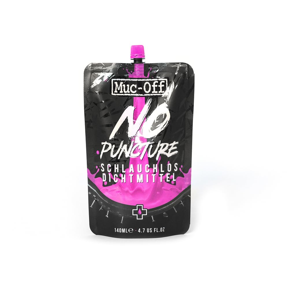 Muc Off No Puncture Hassle Tubeless Sealant Reifendichtmittel, 140 ml - Hochwertiges Reifendichtmittel für Schlauchlose Fahrradreifen mit UV-Tracer-Farbstoff, Dichtet Risse und Löcher Bis Zu 6 mm ab Muc Off No Puncture Hassle Tubeless Sealant Reifendichtmittel, 140 ml - Hochwertiges Reifendichtmittel für Schlauchlose Fahrradreifen mit UV-Tracer-Farbstoff, Dichtet Risse und Löcher Bis Zu 6 mm ab von Muc-Off