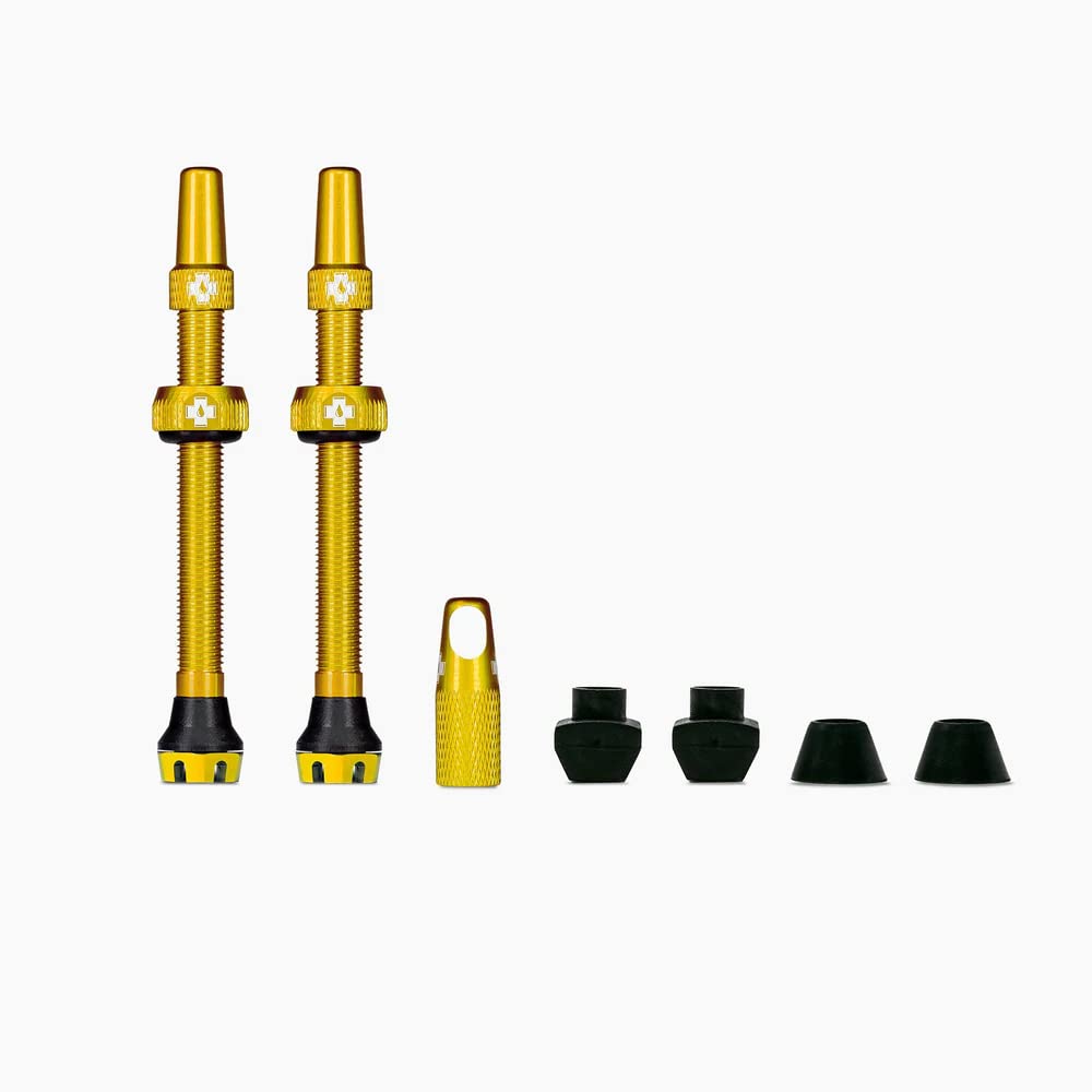 Muc Off Unisex Gold Tubeless Presta, 44mm-Premium No Leak Bicycle With Integrated Valve Core Removal Tool Rohrloses Ventil Muc Off Unisex Gold Tubeless Presta, 44mm-Premium No Leak Bicycle With Integrated Valve Core Removal Tool Rohrloses Ventil von Muc-Off