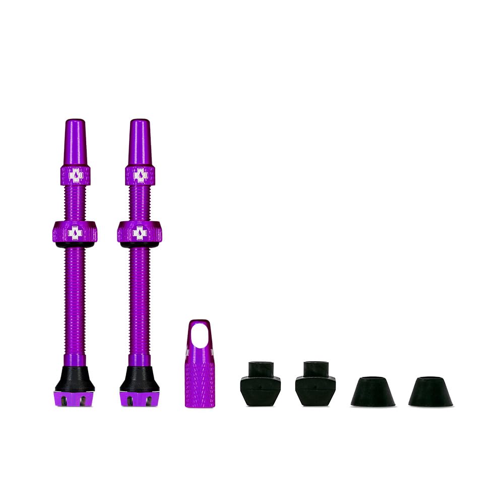 Muc-Off Lila Presta Tubeless Ventile, 60 mm - Hochwertige Anti-Leck Fahrradventile mit integriertem Werkzeug zum Entfernen des Ventilkerns Muc-Off Lila Presta Tubeless Ventile, 60 mm - Hochwertige Anti-Leck Fahrradventile mit integriertem Werkzeug zum Entfernen des Ventilkerns von Muc-Off