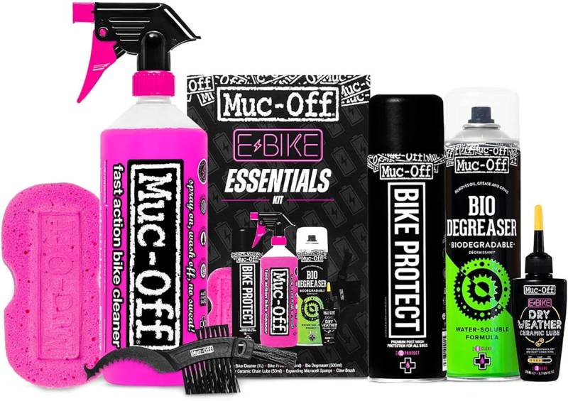 Muc-Off eBike Essentials Kit - Essentials zum Reinigen und Schützen Ihres E-Bikes - Enthält Muc-Off Fahrradreiniger, Bike Protect und Mehr von Muc-Off