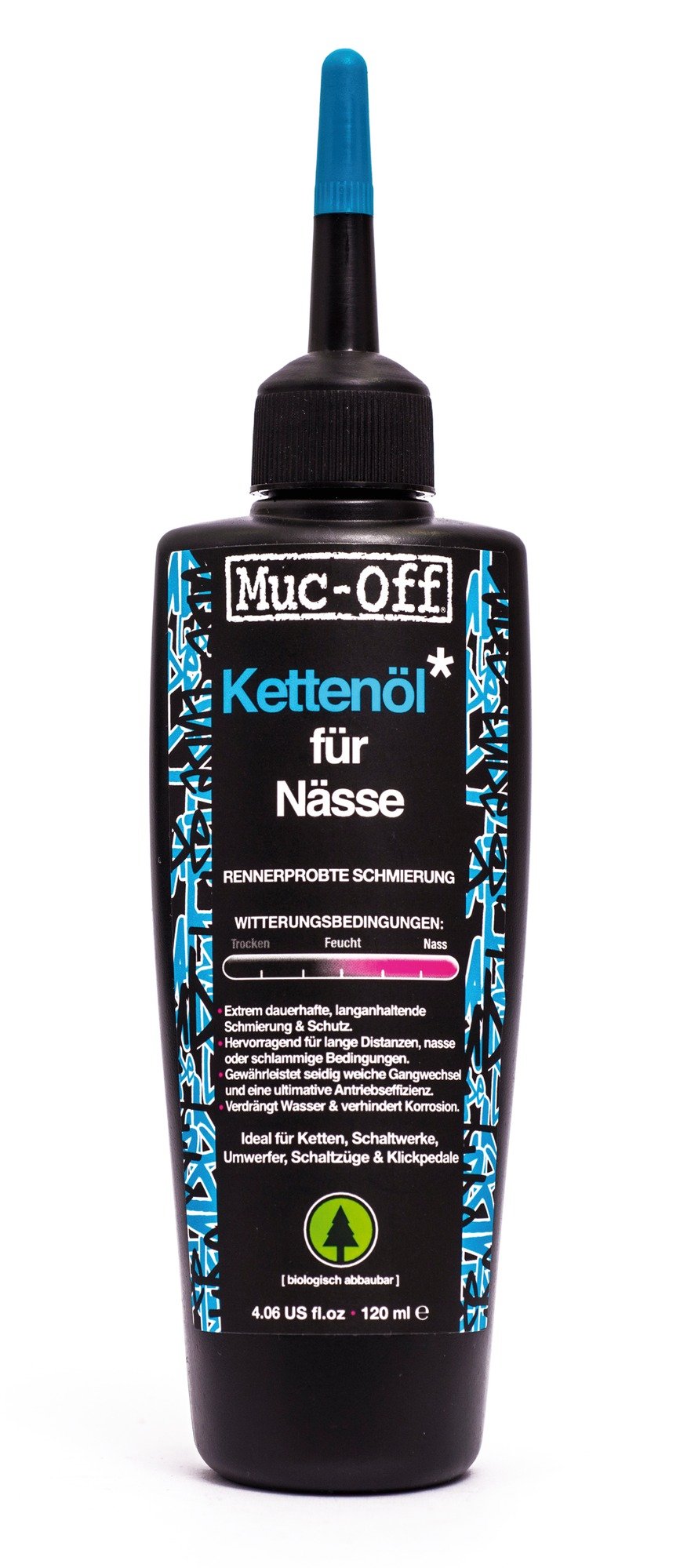 Muc-Off Wet Chain Lube Nass Kettenöl Fahrrad, 120 ml - Biologisch Abbaubares Schmierfett Kettenfett, Kettenspray Fahrrad, Für alle Arten von Fahrrädern - Formuliert für Nasse Wetterbedingungen Muc-Off Wet Chain Lube Nass Kettenöl Fahrrad, 120 ml - Biologisch Abbaubares Schmierfett Kettenfett, Kettenspray Fahrrad, Für alle Arten von Fahrrädern - Formuliert für Nasse Wetterbedingungen von Muc-Off