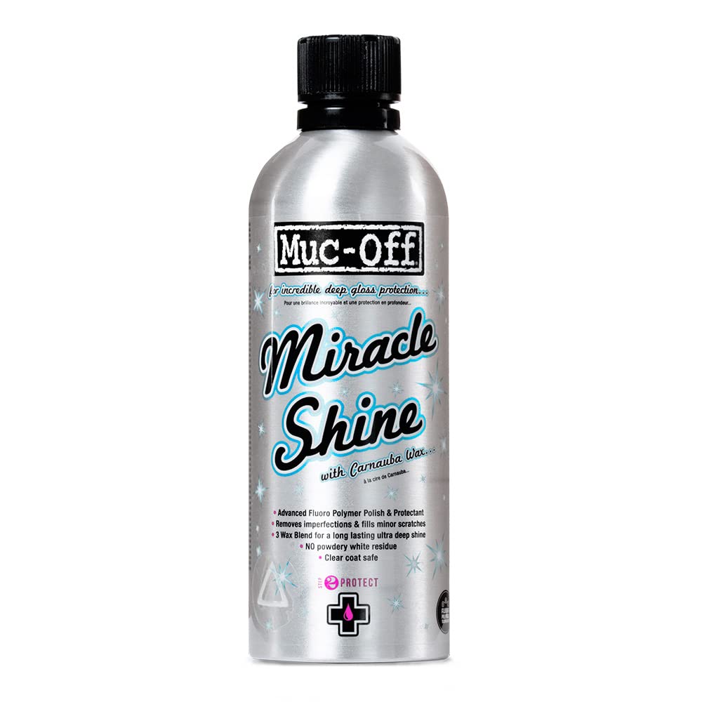 Muc Off Miracle Shine, 500 ml - Hochwertige Hartwachs Politur und Schutzmittel mit Carnauba-Wachs - Sprühwachs Geeignet Für Fahrräder, Motorräder und Als Autowachs von Muc-Off