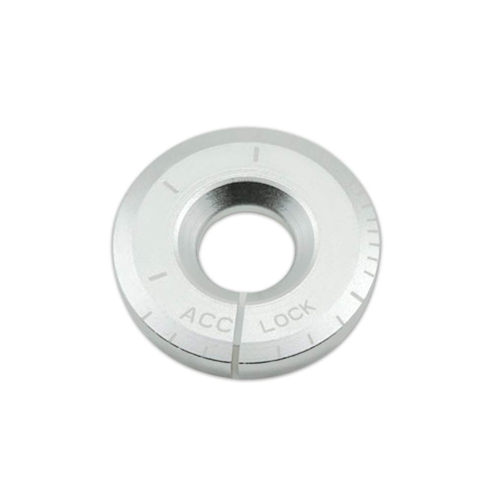 Muchkey® Zündschloss-Abdeckung Autozubehör Dekorations-Ring Schutzabdeckung 1 Stück Silber von Muchkey