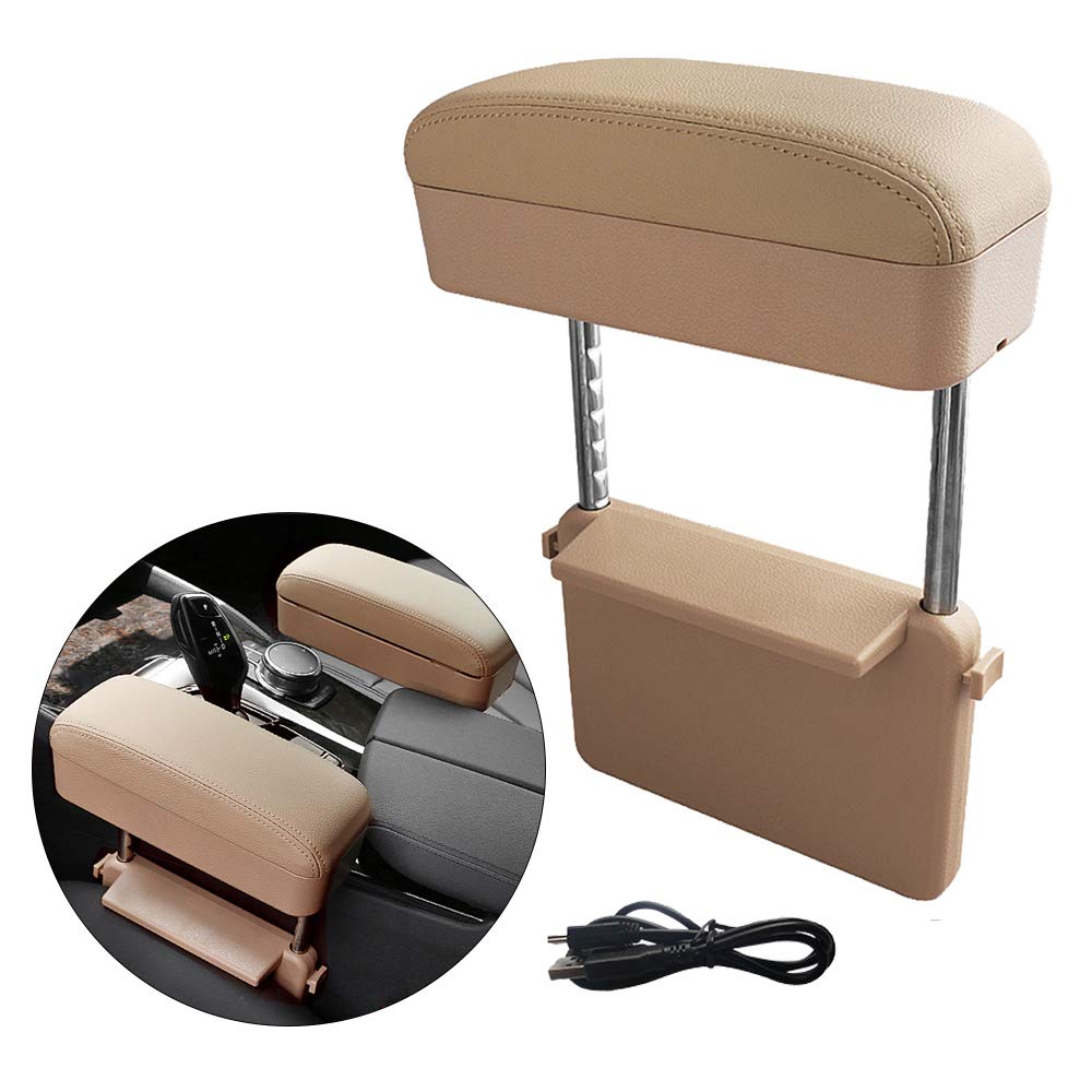 Muchkey Auto Armlehnen Drahtloses Lade Multifunktionsverstellbare Universal Mittelarmlehne Armlehne Kunstleder Aufbewahrungsbox Mittelkonsole Armlehnen Autozubehör 1pc Beige Muchkey Auto Armlehnen Drahtloses Lade Multifunktionsverstellbare Universal Mittelarmlehne Armlehne Kunstleder Aufbewahrungsbox Mittelkonsole Armlehnen Autozubehör 1pc Beige von Muchkey