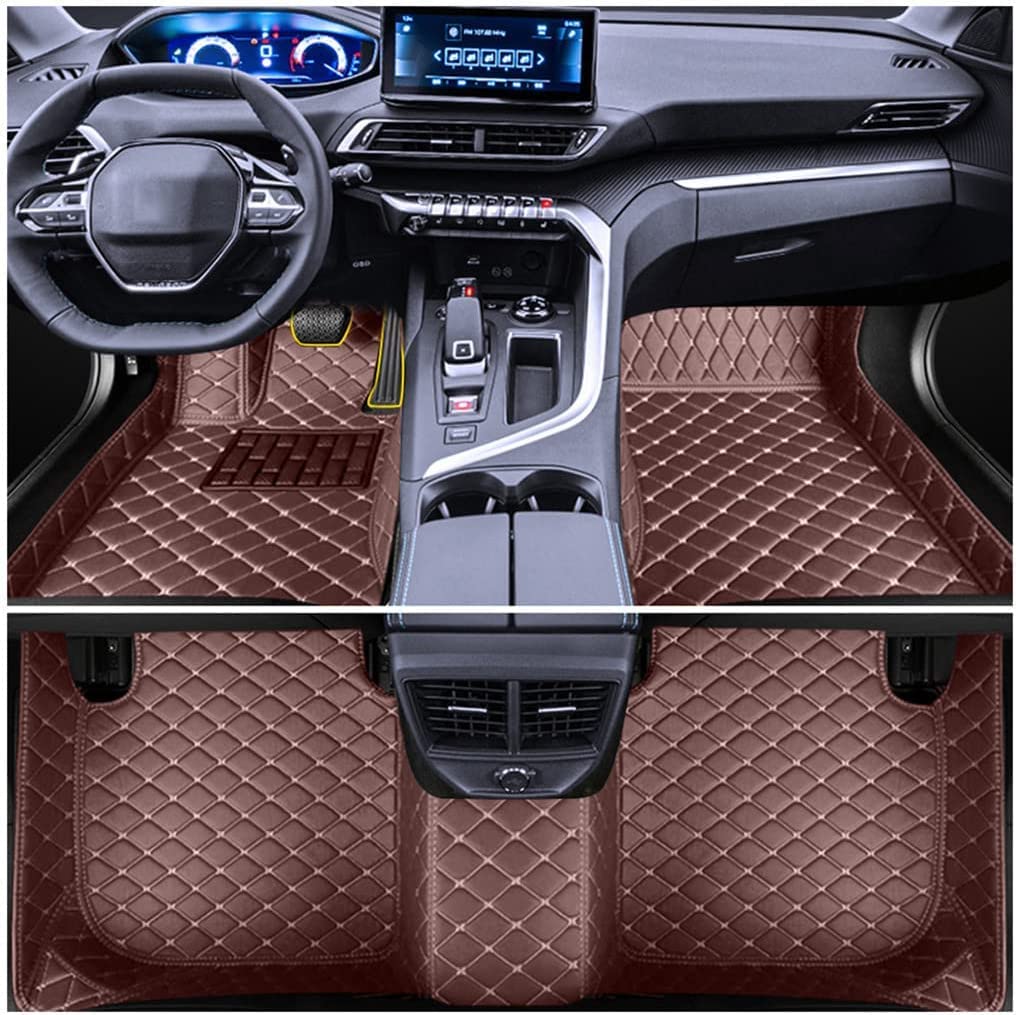 Muchkey Auto Fußmatten Leder Bodenmatte für Mercedes G63 AMG 2000-2023 Allwetter Fussmatten Set Zubehör Fußmatte Coffee von Muchkey