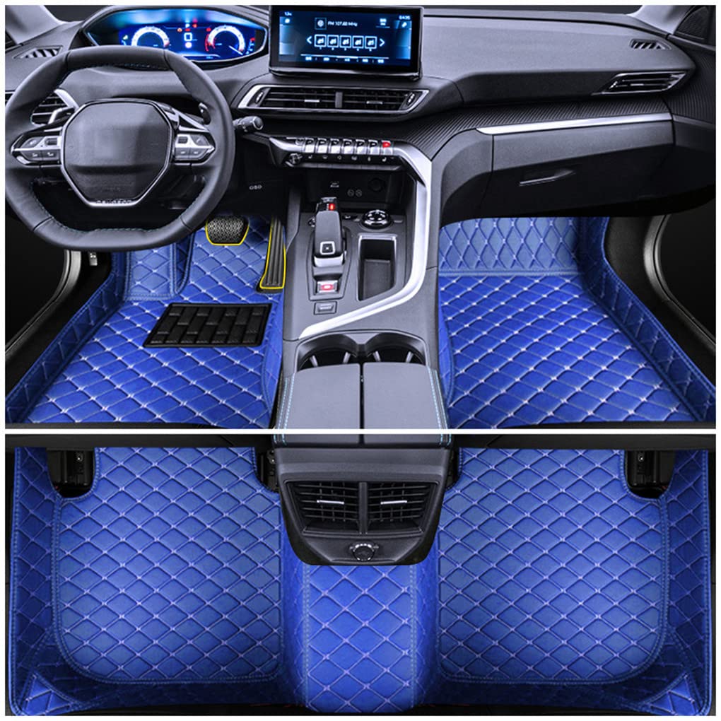 Muchkey Auto Fußmatten Leder Bodenmatte für Toyota ch-r chr 2000-2023 Allwetter Fussmatten Set Zubehör Fußmatte Blau von Muchkey