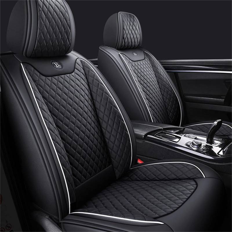 Muchkey Auto Sitzbezüge Set für Volkswagen für T5 T6 multivan Vorn und Hinten 5 Sitze Sitzauflagen Auto Zubehör Innenraum,MH31-Farbe Schwarz von Muchkey