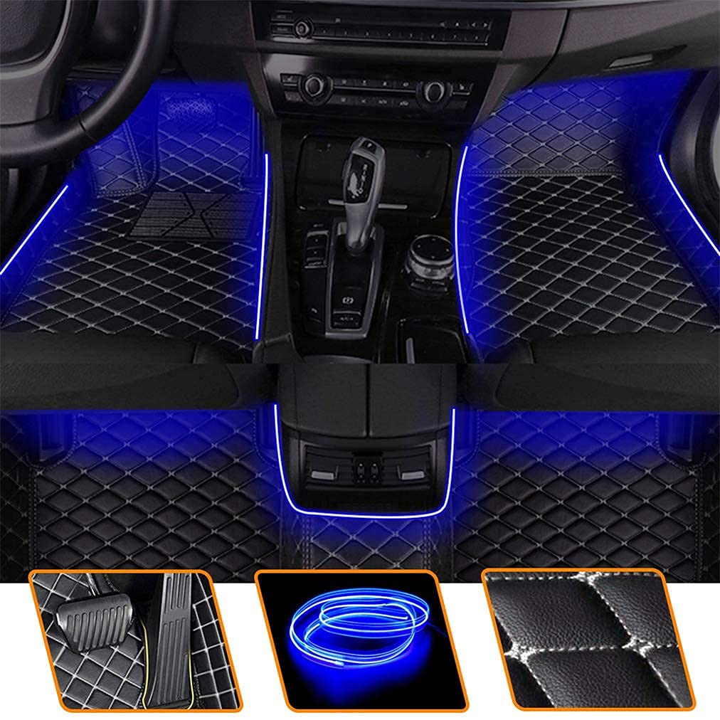 Muchkey Fußmatten Auto Blau Leuchtende Bodenmatte Anpassen 95% Automodelle Allwetter Fussmatten Set Zubehör Fußmatte Schwarz beige Muchkey Fußmatten Auto Blau Leuchtende Bodenmatte Anpassen 95% Automodelle Allwetter Fussmatten Set Zubehör Fußmatte Schwarz beige von Muchkey