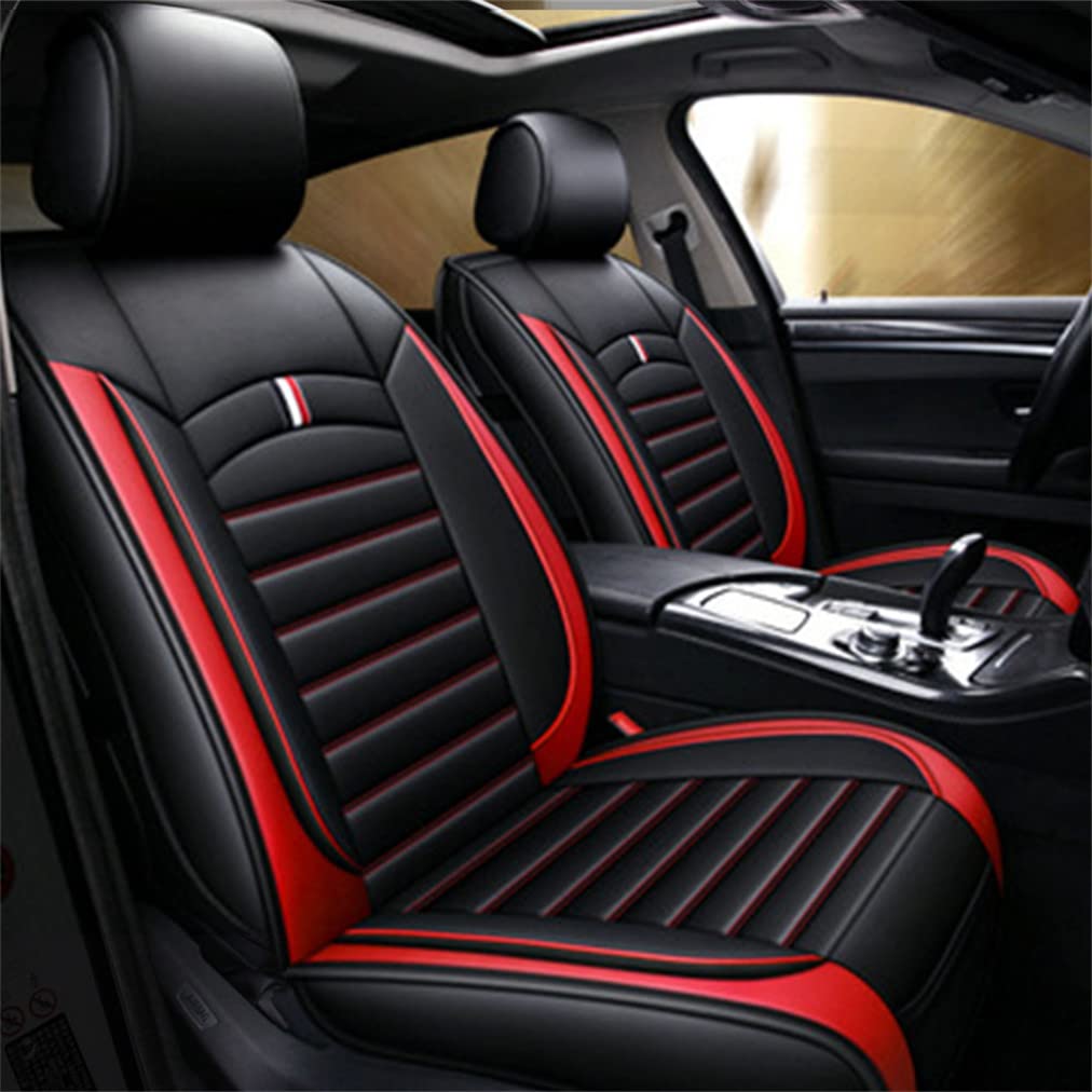 Muchkey Sitzbezug Auto Vordersitze für BMW X1 X2 X3 X4 X5 X6 Fahrersitz und Beifahrer Sitzbezügesets Sitzbezüge & Auflagen zubehör Innenraum Farbe Schwarz rot von Muchkey