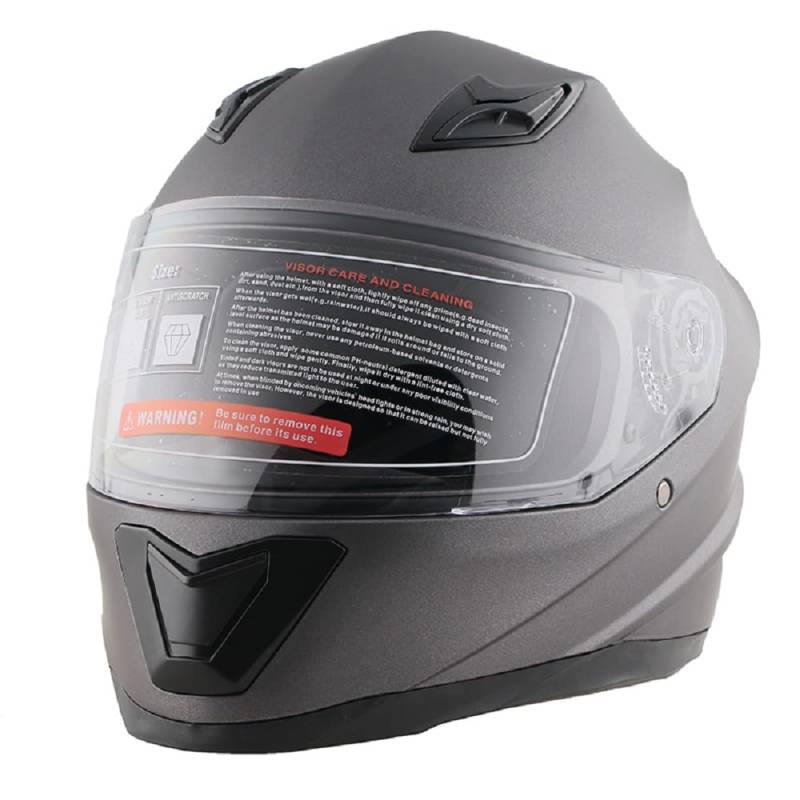 Integralhelm AERO AHP grau – Motorradhelm, ABS-Schale, Helm robuster Helm für Motorrad, Downhill, Quad und Motocross grau (M) von Mud Defeater Motor