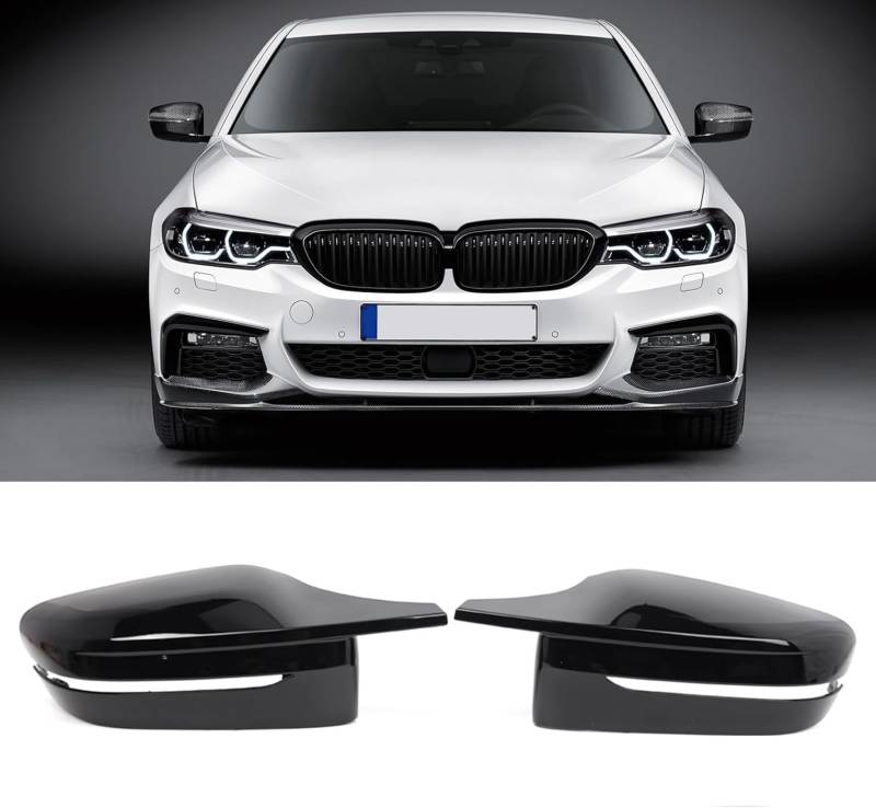 Mulcort 2 Stück Seitenspiegelabdeckungen, Seite Spiegel Abdeckung Außerhalb Gehäuse Spiegel Abdeckung Kappe Kompatibel mit BMW 3 Serie G20 2019-2022 OEM 51167422719 51167422720 von Mulcort