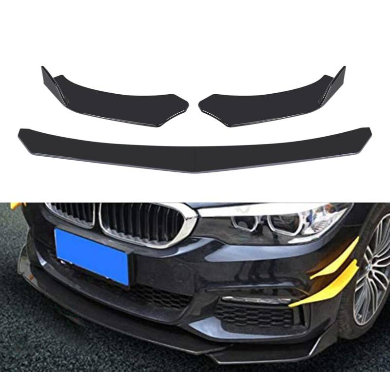 Mulcort 4 Stück Auto Front Stoßstange Lip Body Kit Spoiler Splitter ABS Stoßstange Canard Lip Splitter Universal von Mulcort