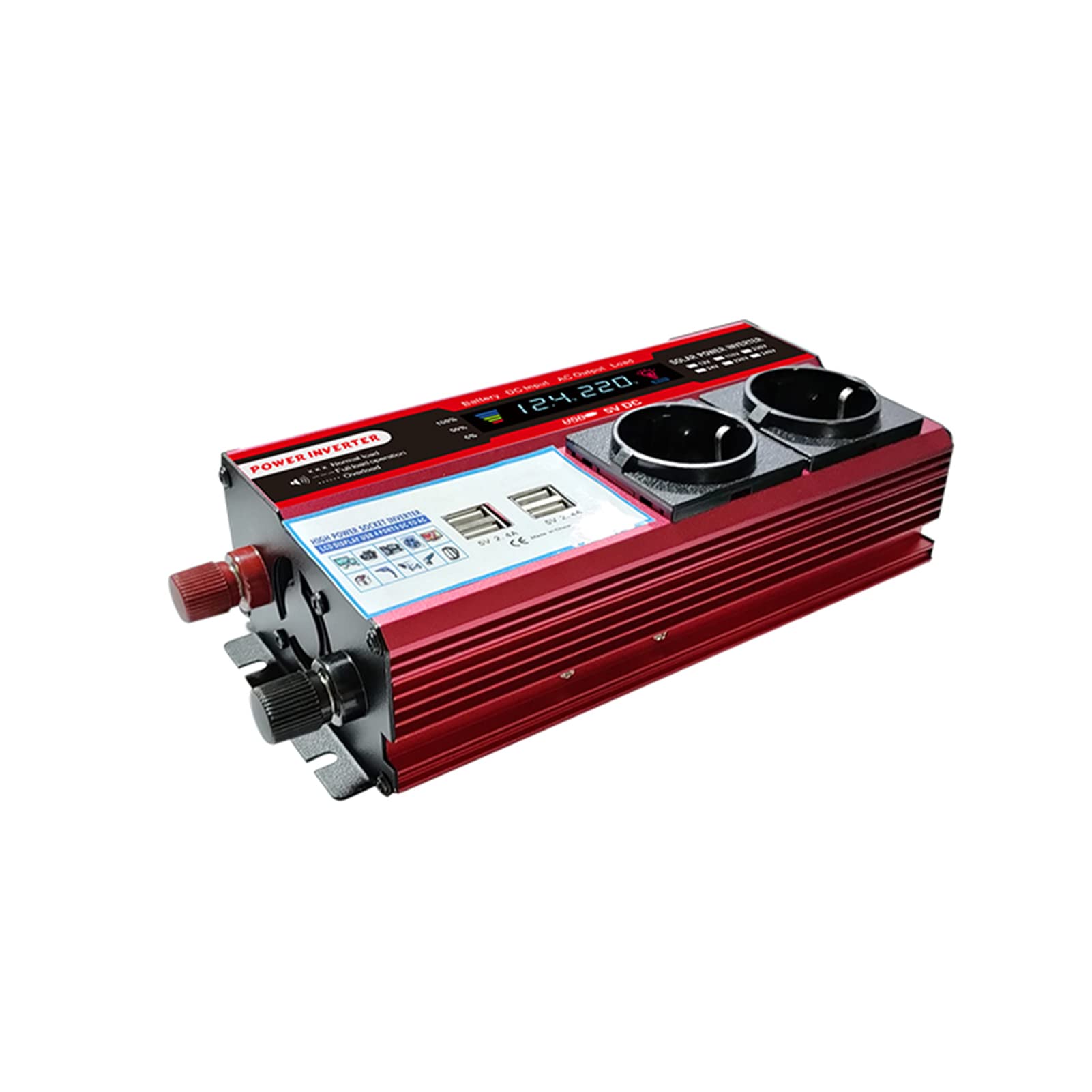 Mulcort Solar Power Inverter High Efficiency Sine Wave Inverter Home Car RV Solar Power Converter with LCD Display 650W von Mulcort