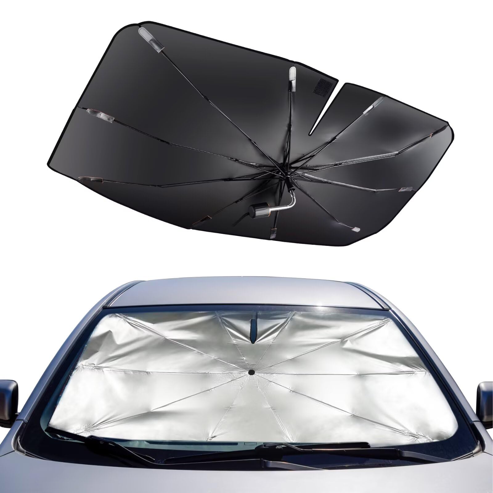 Mulor Sonnenschutz Auto Frontscheibe Faltbar Windschutzscheibe Sonnenschirm Auto Biegsame Stützstange 360° drehbar Mulor Sonnenschutz Auto Frontscheibe Faltbar Windschutzscheibe Sonnenschirm Auto Biegsame Stützstange 360° drehbar von Mulor