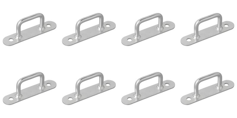 Multibros 8X Planenösen rechteckig 36mm – Robuste Zurrösen für Anhänger, Deichsel & Bordwand | Universelle Befestigungsösen aus Stahl für Planen, Seile & Ladungssicherung von MultiBros