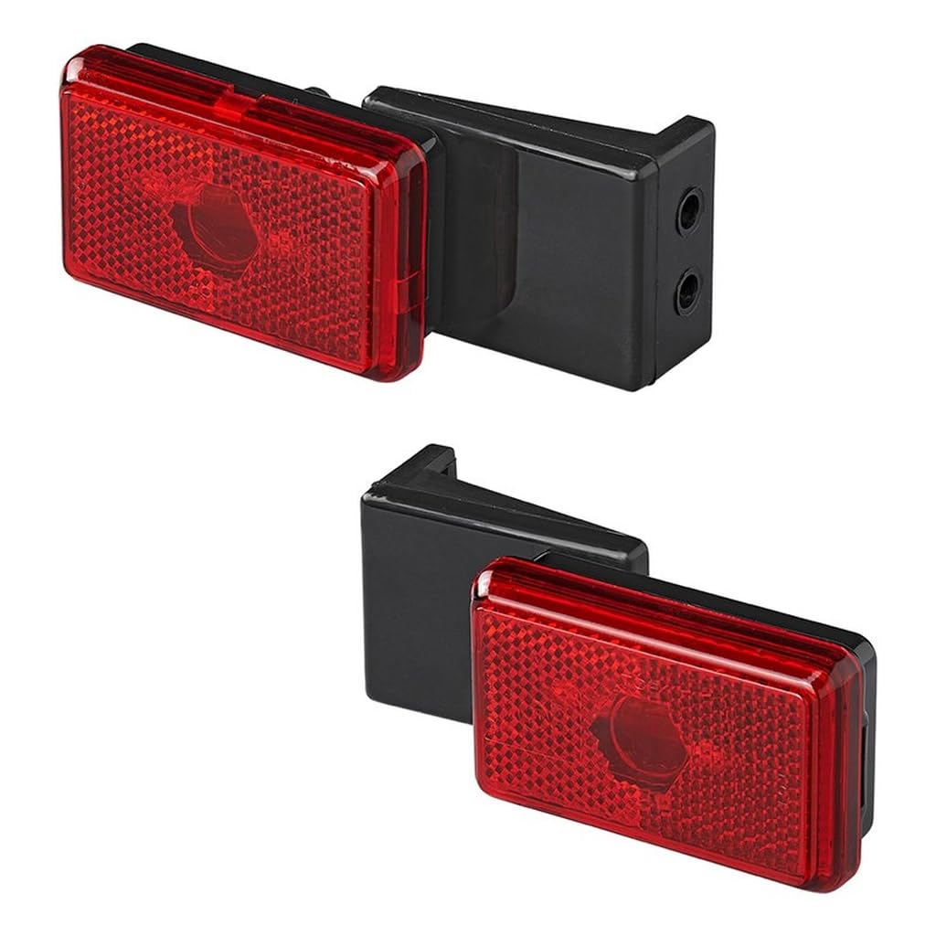 MultiBros 2x Positionsleuchten rot 12V mit Soffitte C5W – 110x45x51 mm – Begrenzungsleuchte mit E-Prüfzeichen – Positionslicht für Anhänger, Wohnwagen & Trailer von MultiBros