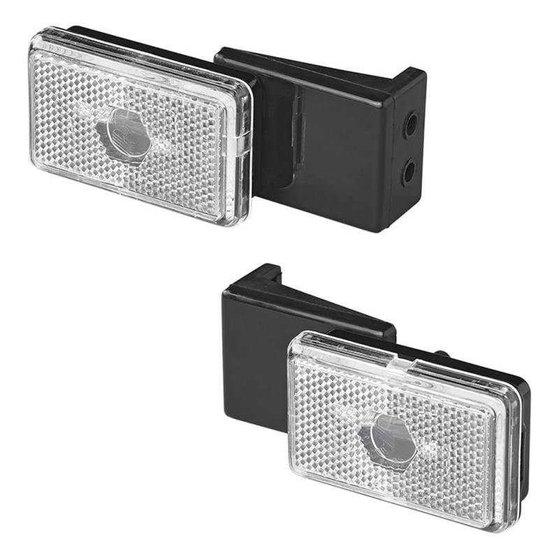 MultiBros 2x Positionsleuchten weiß 12V mit Soffitte C5W – 110x45x51 mm – Begrenzungsleuchte mit E-Prüfzeichen – Positionslicht für Anhänger, Wohnwagen & Trailer von MultiBros